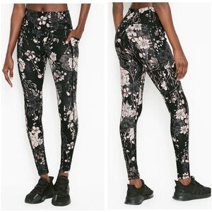 Victoria's Secret Black Floral Leggings